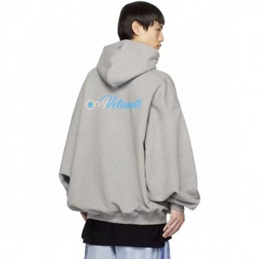 베트멍 남성 그레이 후드티 - Vetements Mens Gray Hoodie 