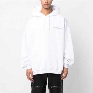 베트멍 남성 화이트 후드티 - Vetements Mens White Hoodie 