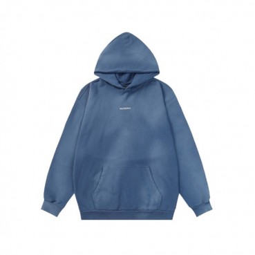 발렌시아가 남/녀 블루 후드티 - Balenciaga Unisex Blue Hoodie 