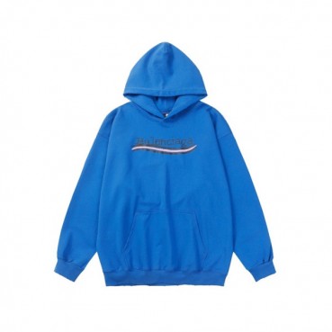발렌시아가 남/녀 블루 후드티 - Balenciaga Unisex Blue Hoodie 