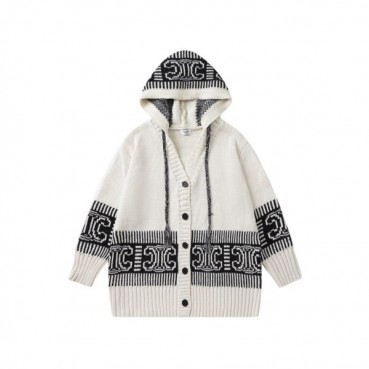 셀린느 남/녀 캐쥬얼 아이보리 후드티 - Celine Unisex Ivory Hoodie 