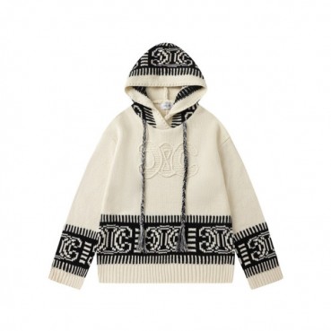 셀린느 남/녀 캐쥬얼 아이보리 후드티 - Celine Unisex Ivory Hoodie 