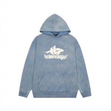 발렌시아가 남성 블루 후드티 - Balenciaga Mens Blue Hoodie 