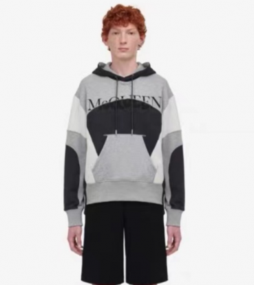 알렉산더맥퀸  남성 캐쥬얼 그레이 후드티 - Alexander McQueen Mens Gray Hoodie 
