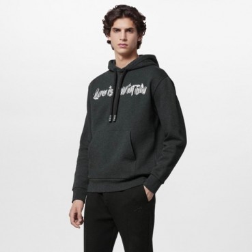 루이비통 남성 블랙 후드티 - Louis vuitton Mens Black Hoodie 