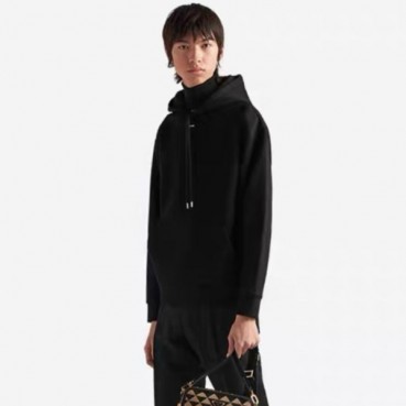 프라다 남성 캐쥬얼 블랙 후드티 - Prada Mens Black Hoodie 