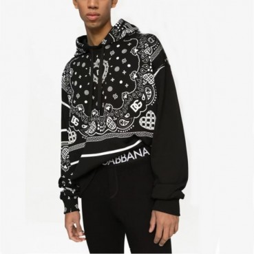 돌체앤가바나 남성 블랙 후드티 - Dolce&Gabbana Mens Black Hoodie 