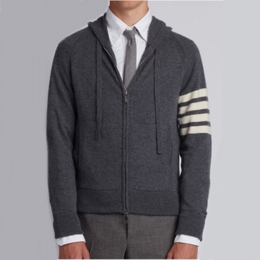 톰브라운 남성 캐쥬얼 그레이 후드티 - Thom Browne Mens Gray Hoodie 