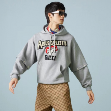 구찌 남성 그레이 후드티 - Gucci Mens Gray Hoodie 