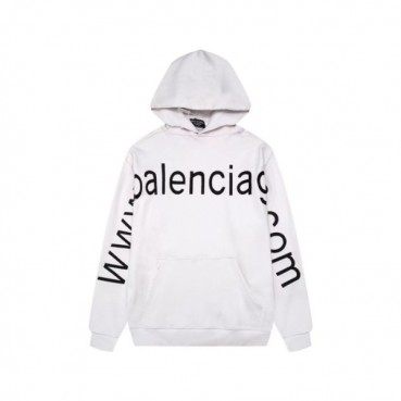 발렌시아가 남성 화이트 후드티 - Balenciaga Mens White Hoodie 