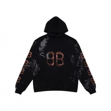 발렌시아가 남성 블랙 후드티 - Balenciaga Mens Black Hoodie 