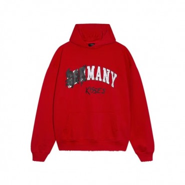 발렌시아가 남성 레드 후드티 - Balenciaga Mens Red Hoodie 