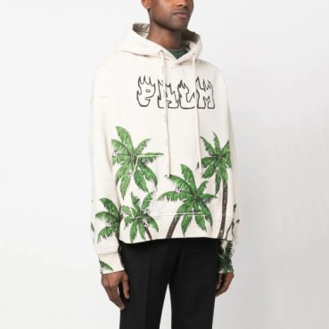 팜 엔젤스 남성 아이보리 후드티 - Palm Angels Mens Ivory Hoodie 