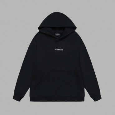 발렌시아가 남/녀 블랙 후드티 - Balenciaga Unisex Black Hoodie 