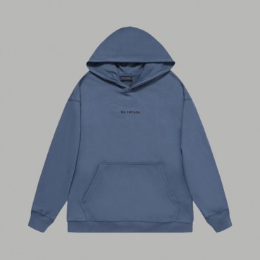 발렌시아가 남/녀 블루 후드티 - Balenciaga Unisex Blue Hoodie 