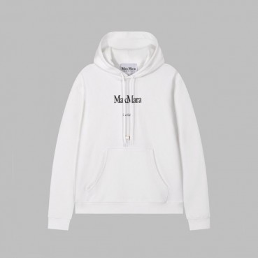 막스마라 남/녀 캐쥬얼 화이트 후드티 - Maxmara Unisex White Hoodie 