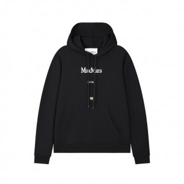 막스마라 남/녀 캐쥬얼 블랙 후드티 - Maxmara Unisex Black Hoodie 