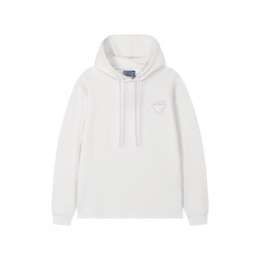 프라다 남성 캐쥬얼 화이트 후드티 - Prada Mens White Hoodie 