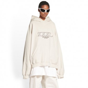 발렌시아가 남/녀 그레이 집업 후드티 - Balenciaga Unisex Gray Hoodie 