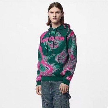 루이비통 남성 그린 후드티 - Louis vuitton Mens Green Hoodie 