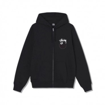 스터시 남성 블랙 집업 후드티 - Stussy Mens Black Hoodie 