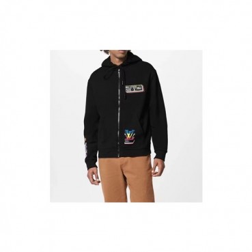 루이비통 남성 블랙 후드티 - Louis vuitton Mens Black Hoodie 