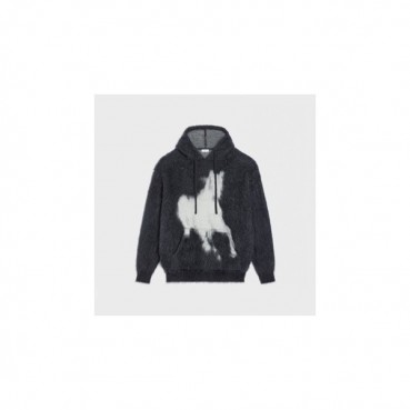 셀린느 남성 캐쥬얼 블랙 후드티 - Celine Mens Black Hoodie 