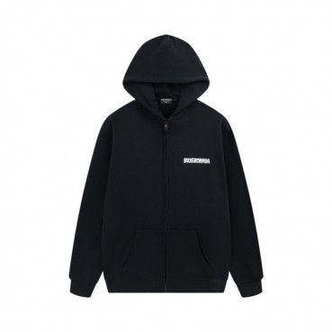 발렌시아가 남/녀 블랙 집업 후드티 - Balenciaga Unisex Black Hoodie 