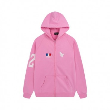 발렌시아가 남/녀 핑크 집업 후드티 - Balenciaga Unisex Pink Hoodie 