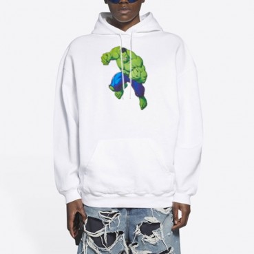 발렌시아가 남/녀 화이트 후드티 - Balenciaga Unisex White Hoodie 