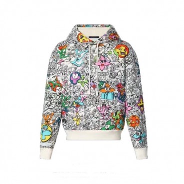 루이비통 남자 블루 후드티 - Louis vuitton Mens Blue Hoodie 