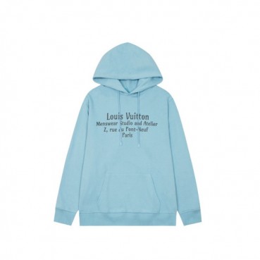 루이비통 남자 블루 후드티 - Louis vuitton Mens Blue Hoodie 