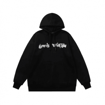 루이비통 남자 블랙  후드티 - Louis vuitton Mens Black Hoodie 