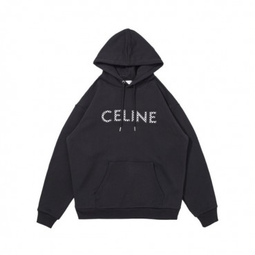 셀린느 남성 캐쥬얼 블랙 후드티 - Celine Mens Black Hoodie 