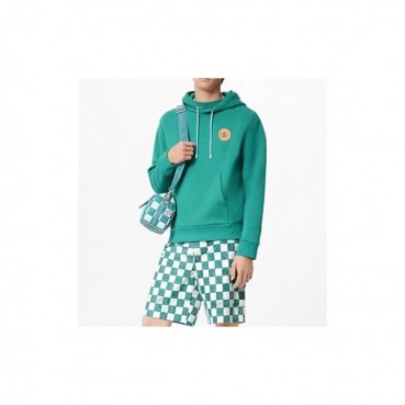 루이비통 남자 블루 후드티 - Louis vuitton Mens Blue Hoodie 