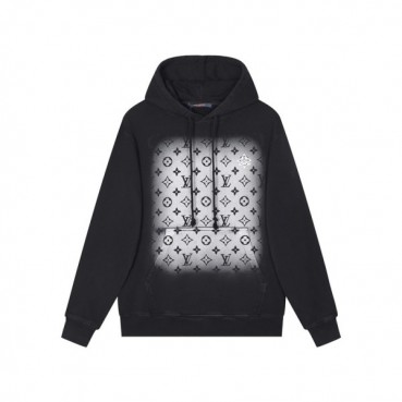 루이비통 남자 블랙 후드티 - Louis vuitton Mens Black Hoodie 