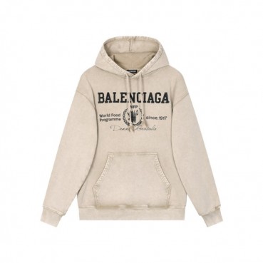 발렌시아가 남/녀 캐쥬얼 베이지 후드티 - Balenciaga Unisex Beige Hoodie 