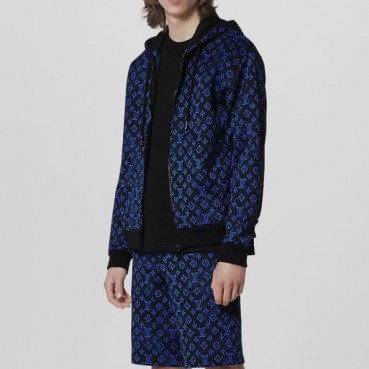 루이비통 남자 베이직 블루 후드티 - Louis vuitton Mens Blue Hoodie 