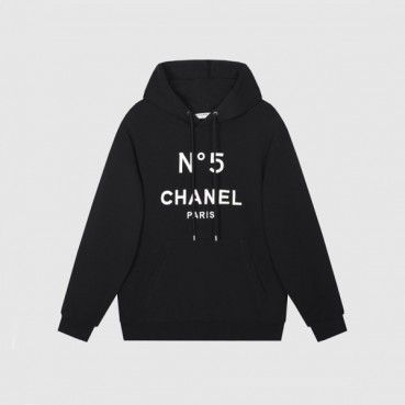 샤넬 남/녀 캐쥬얼 블랙 후드티 - Chanel Unisex Black Hoodie 