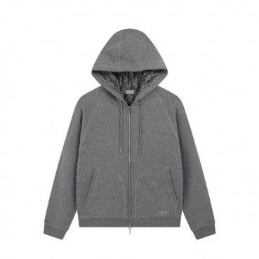 디올 남자 그레이 집업 후드티 - Dior Mens Gray Hoodie 