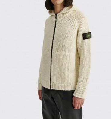 스톤아일랜드 남성 아이보리 후드티 - Stone Island Mens Ivory Hoodie 