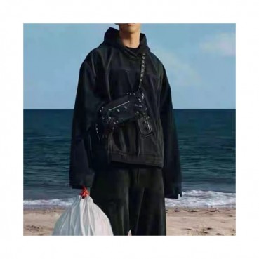 발렌시아가 남성 캐쥬얼 블랙 후드티 - Balenciaga Mens Black Hoodie 