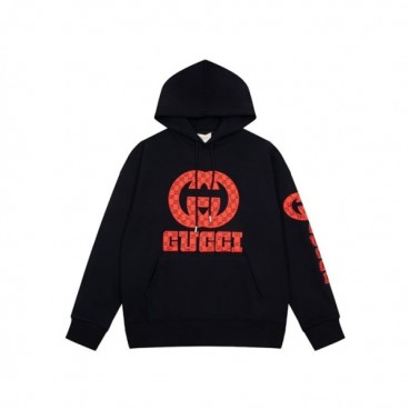 구찌 남/녀 트렌디 블랙 후드티 -  Gucci Unisex Black Hoodie 
