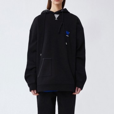 아더에러 남/녀 클래식 블랙 후드티 - ADER Unisex Black Hoodie 
