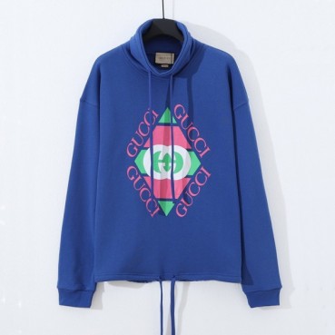 구찌 남/녀 트렌디 블루 후드티 -  Gucci Unisex Blue Hoodie 