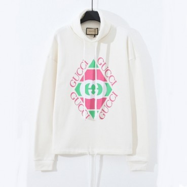 구찌 남/녀 트렌디 화이트 후드티 -  Gucci Unisex White Hoodie 