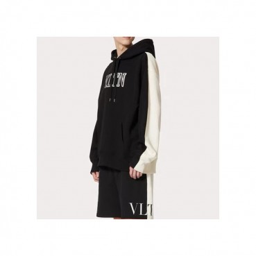 발렌티노 남성 캐쥬얼 블랙 후드티 - Valentino Mens Black Hoodie 