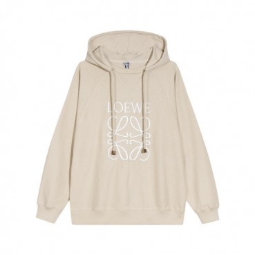 로에베 남/녀 캐쥬얼 베이지 후드티 - Loewe Unisex Beige Hoodie 