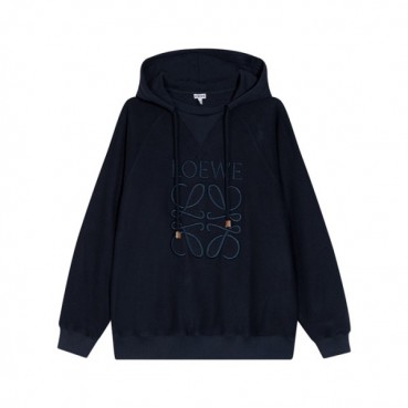로에베 남/녀 캐쥬얼 네이비 후드티 - Loewe Unisex Navy Hoodie 