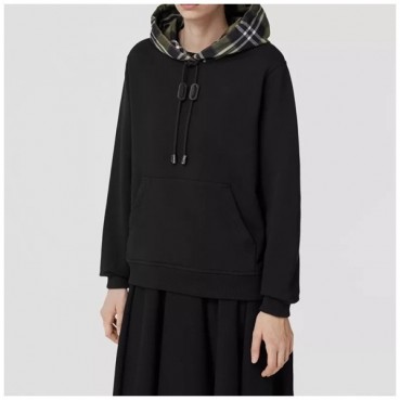 버버리 남/녀 클래식 블랙 후드티 - Burberry Unisex Black Hoodie 